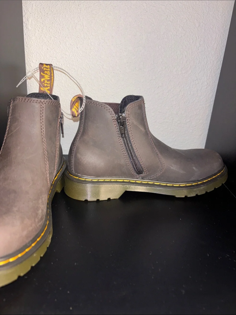 Dr. Martens Brown Leather Chukka Boots with Yellow Welt